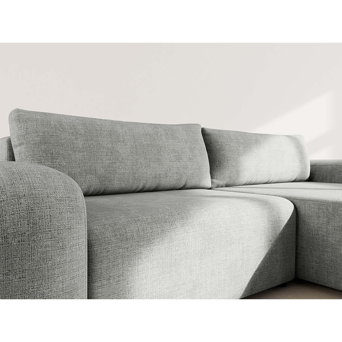 Canapé d'Angle Convertible 4 places - REBECCA gris, BEST MOBILIER