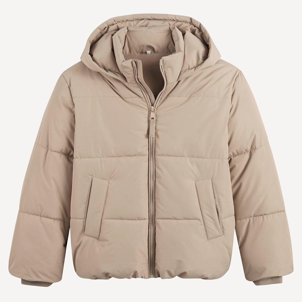 Doudoune légère à capuche beige, LA REDOUTE COLLECTIONS