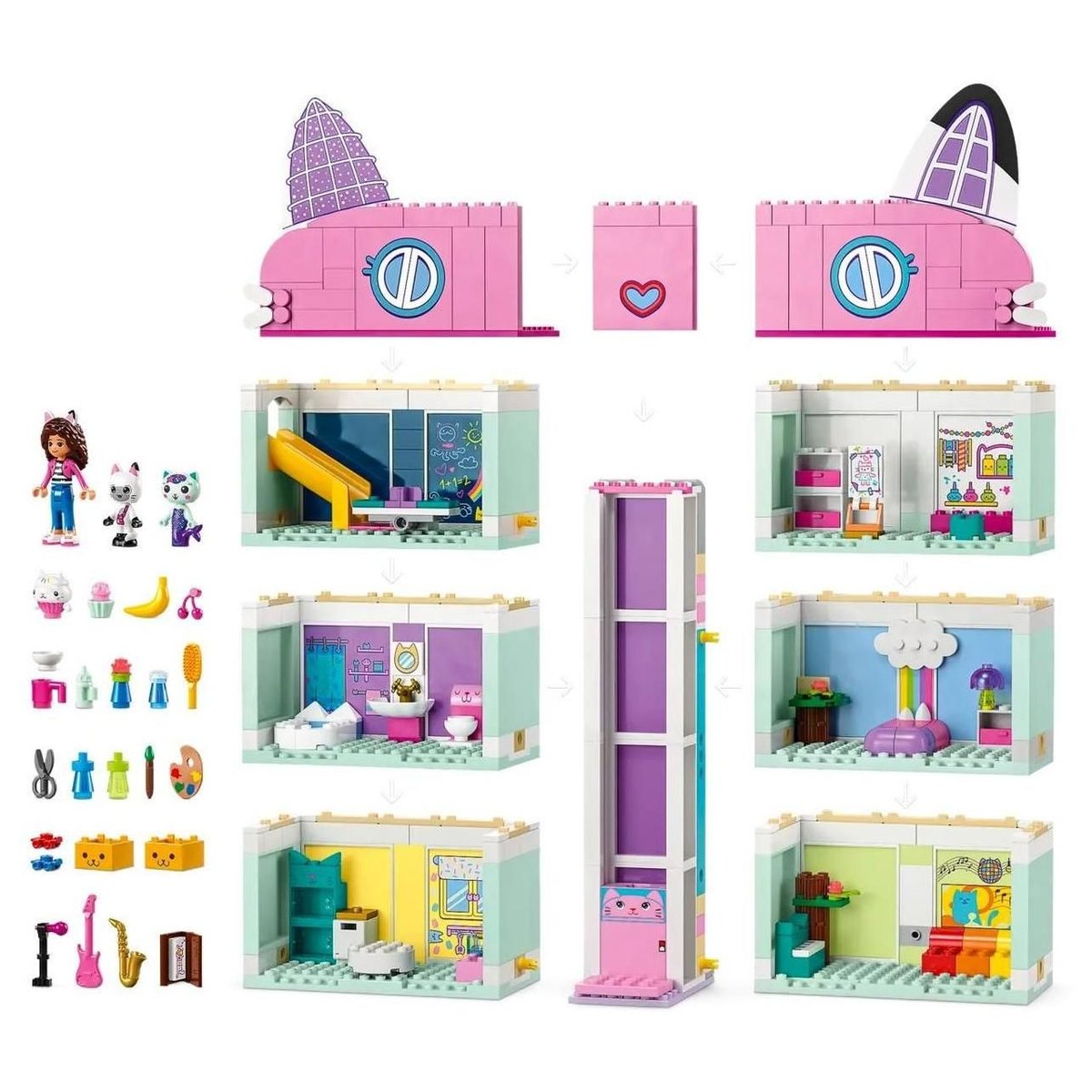LEGO Gabby's Dollhouse - La maison magique de Gabby - 10788 multicolore, LEGO