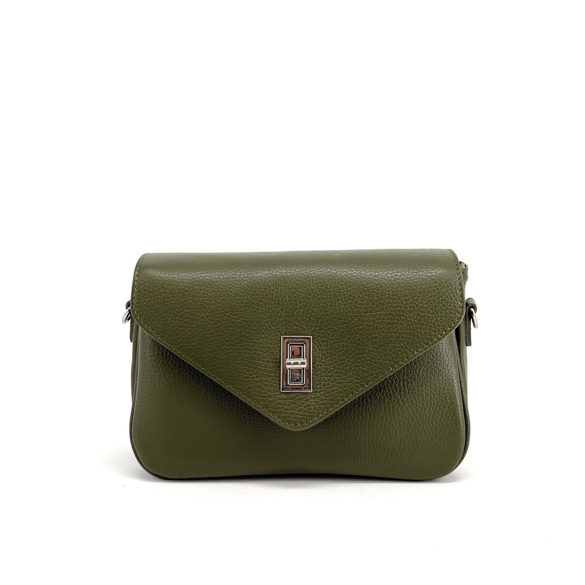 Sac à main en cuir grainé BAGGY kaki, OH MY BAG