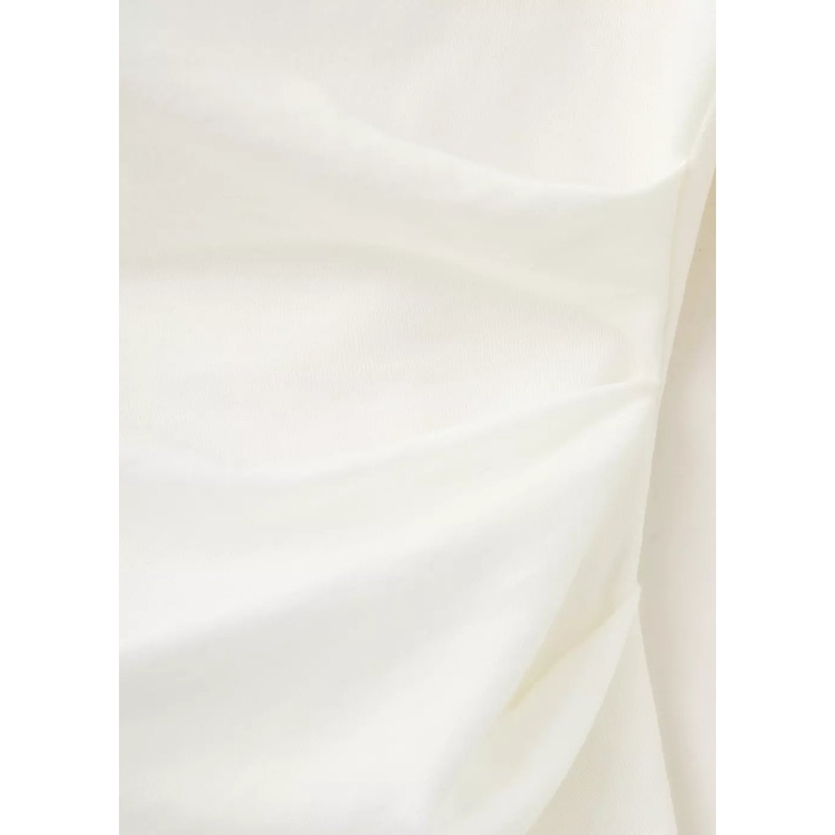 T-shirt à col bateau avec détail drapé blanc cassé, MANGO