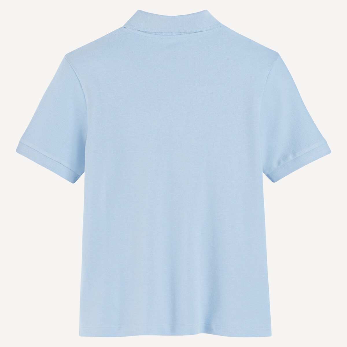 Polo manches courtes en coton piqué bleu ciel, LA REDOUTE COLLECTIONS