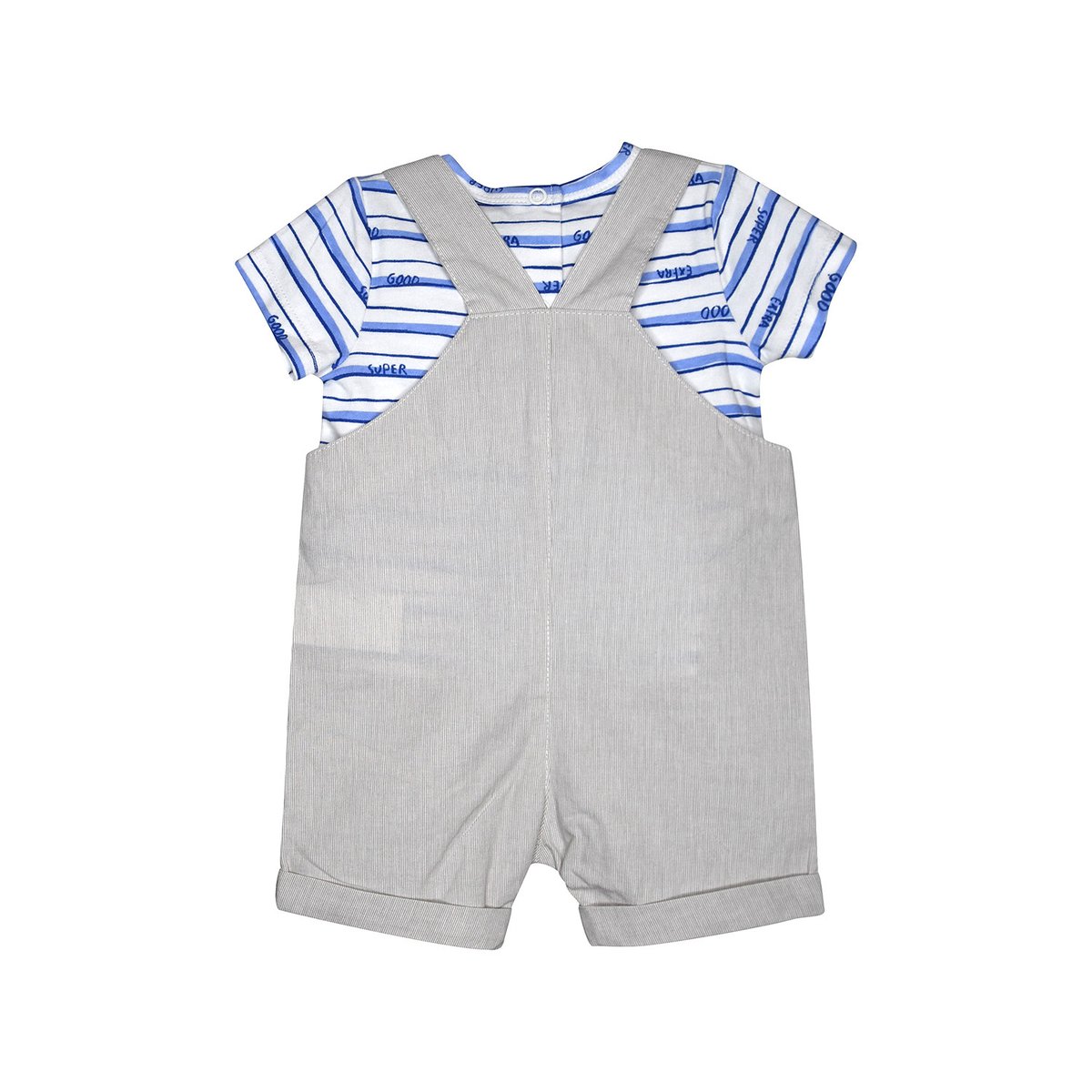 Tshirt salopette ladji court bebe beige, SUCRE D'ORGE