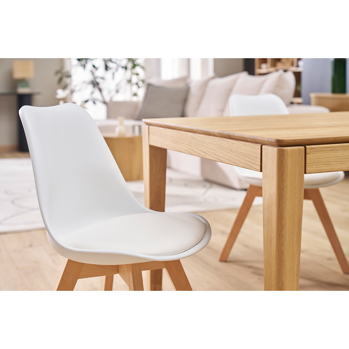 Chaises design (lot de 2) PAULINE blanc, MILIBOO