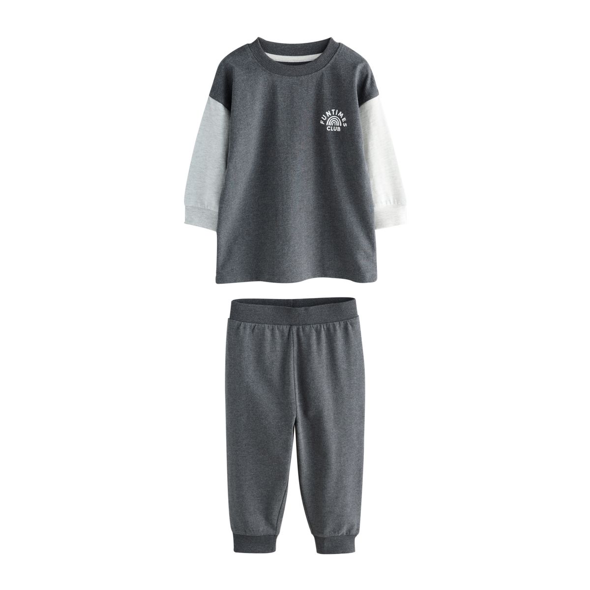 Pyjama décontracté, lot de 3 slogan bleu/gris, NEXT
