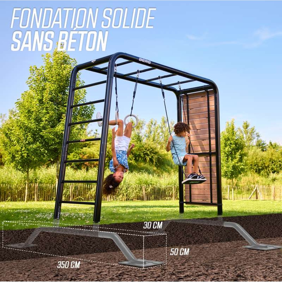 Aire de Jeux et Fitness, PlayBase Extra Large + Ultimate set Vert green, BERG TOYS