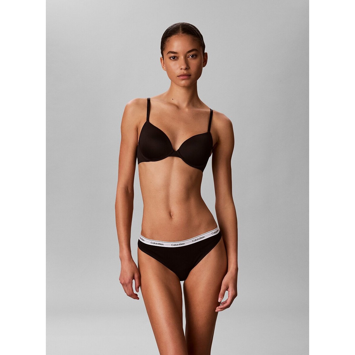 Lot de 3 slips ICON LOGO noir/gris/imprimé, CALVIN KLEIN UNDERWEAR