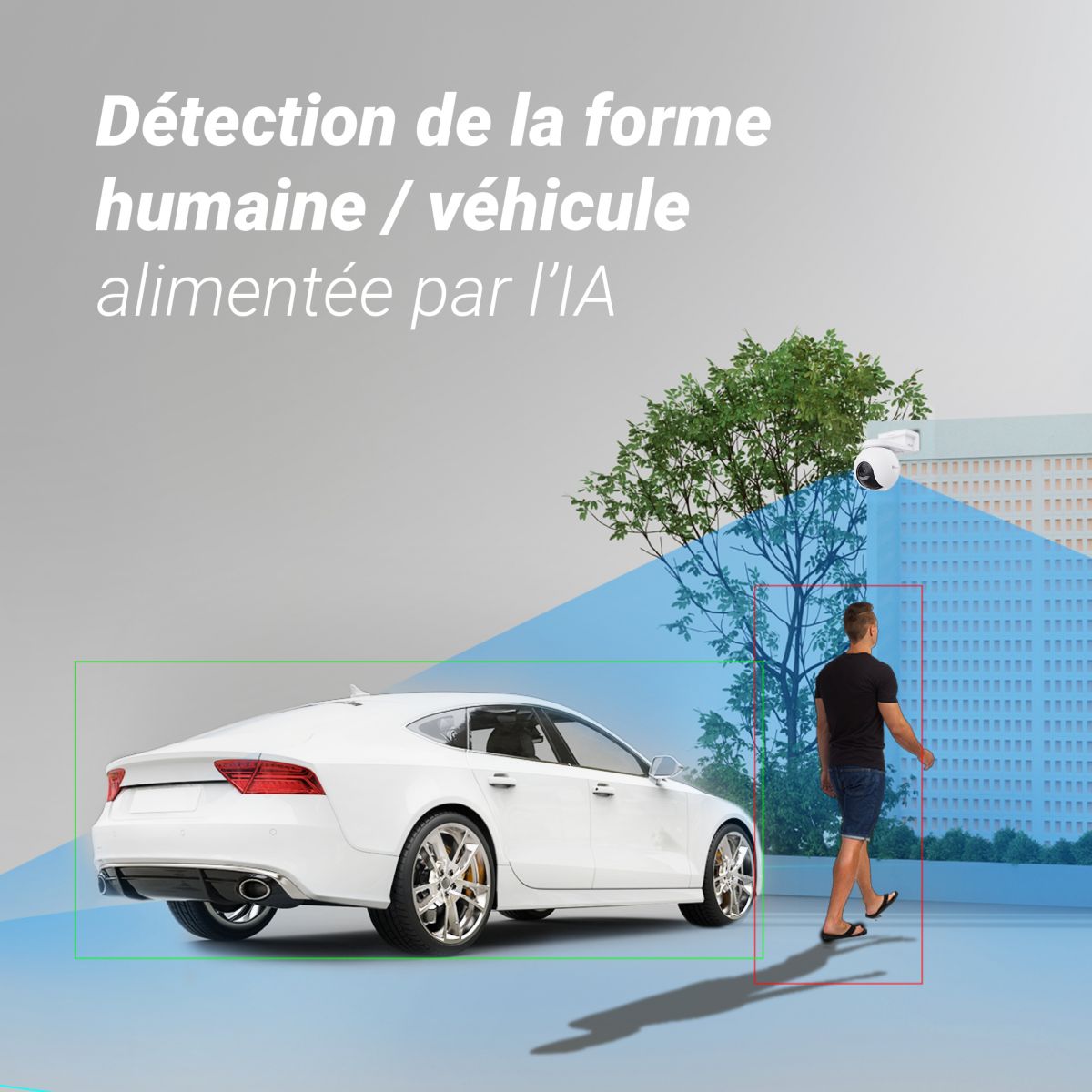 Caméra de surveillance EB8 4K + panneau solaire couleur unique, EZVIZ
