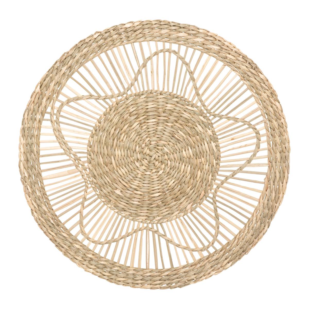 Set de 3 décorations murales en roseau LELA beige lin, ATMOSPHERA