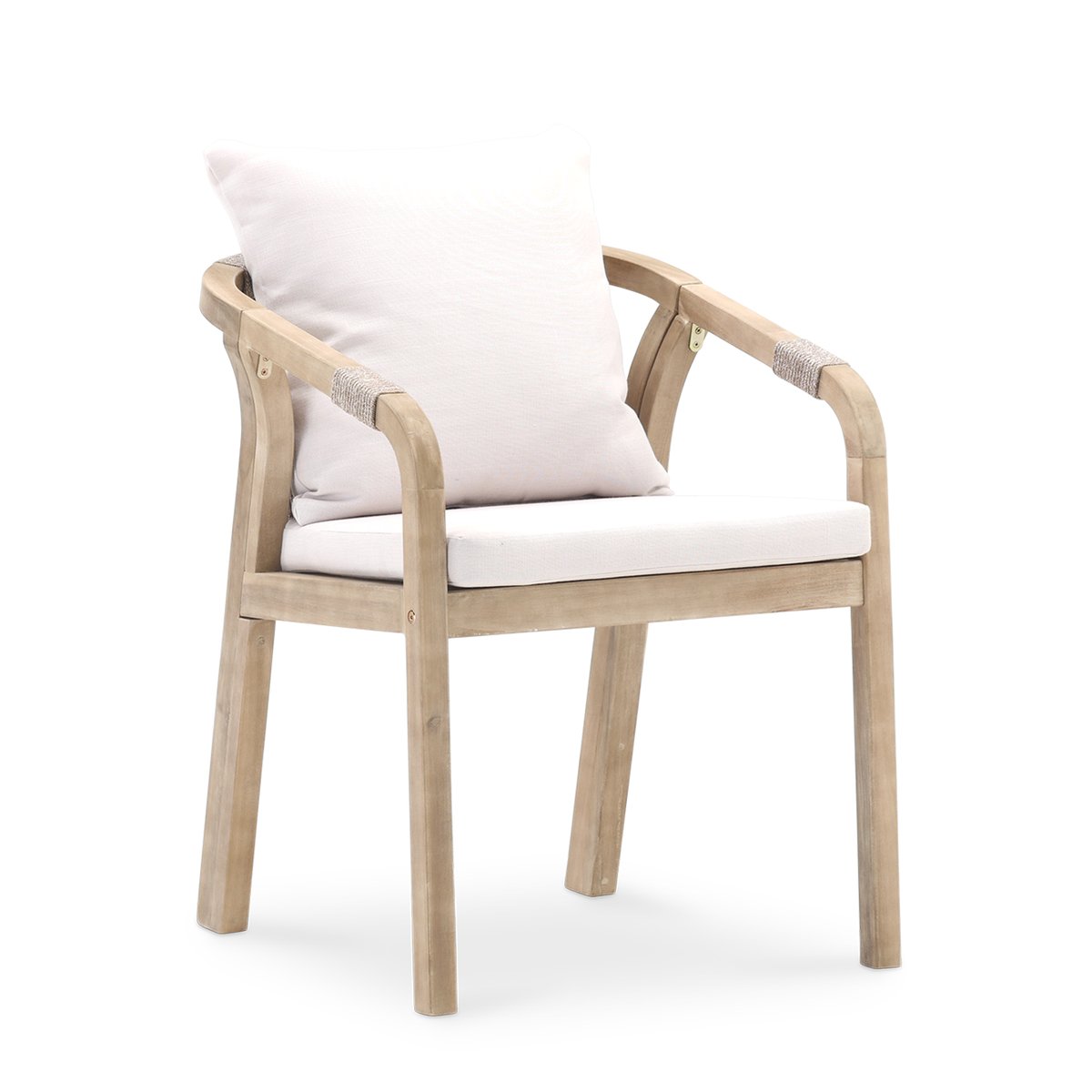 Chaise en bois, lot de 2, SIENA beige, DEFORA HOME