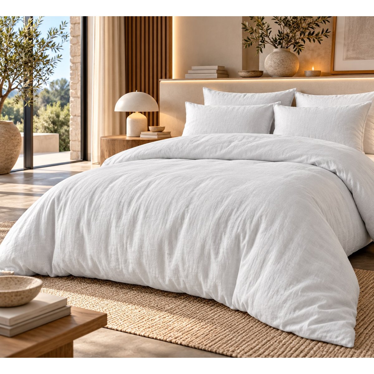 Housse de couette Flânerie Singulière blanc, EDEN