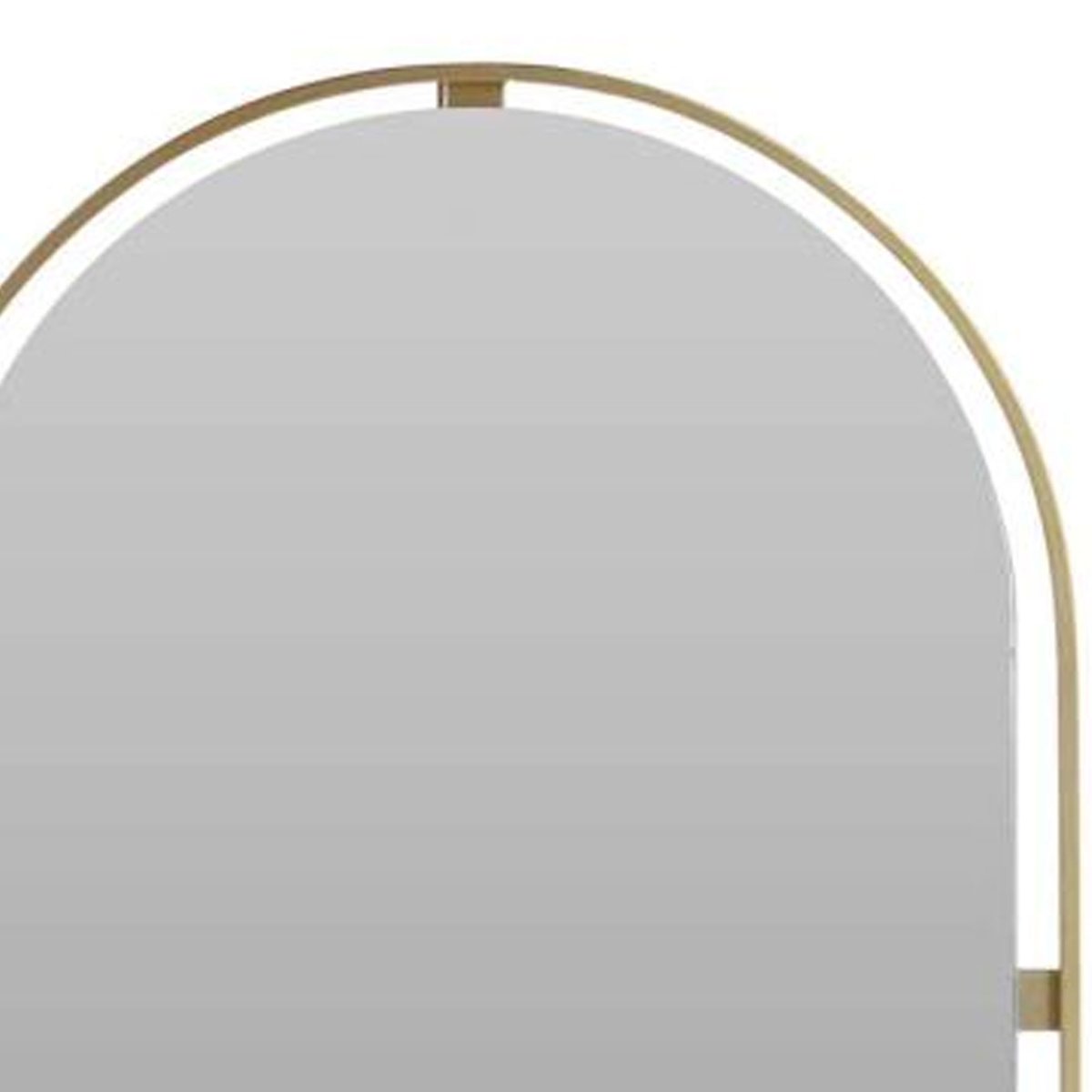 Miroir en métal doré haut arrondi 28.5x0.5x42cm doré, WADIGA