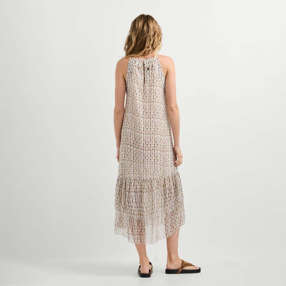 Robe Midi À Imprimé Ikat rose poudre rose, PEPE JEANS