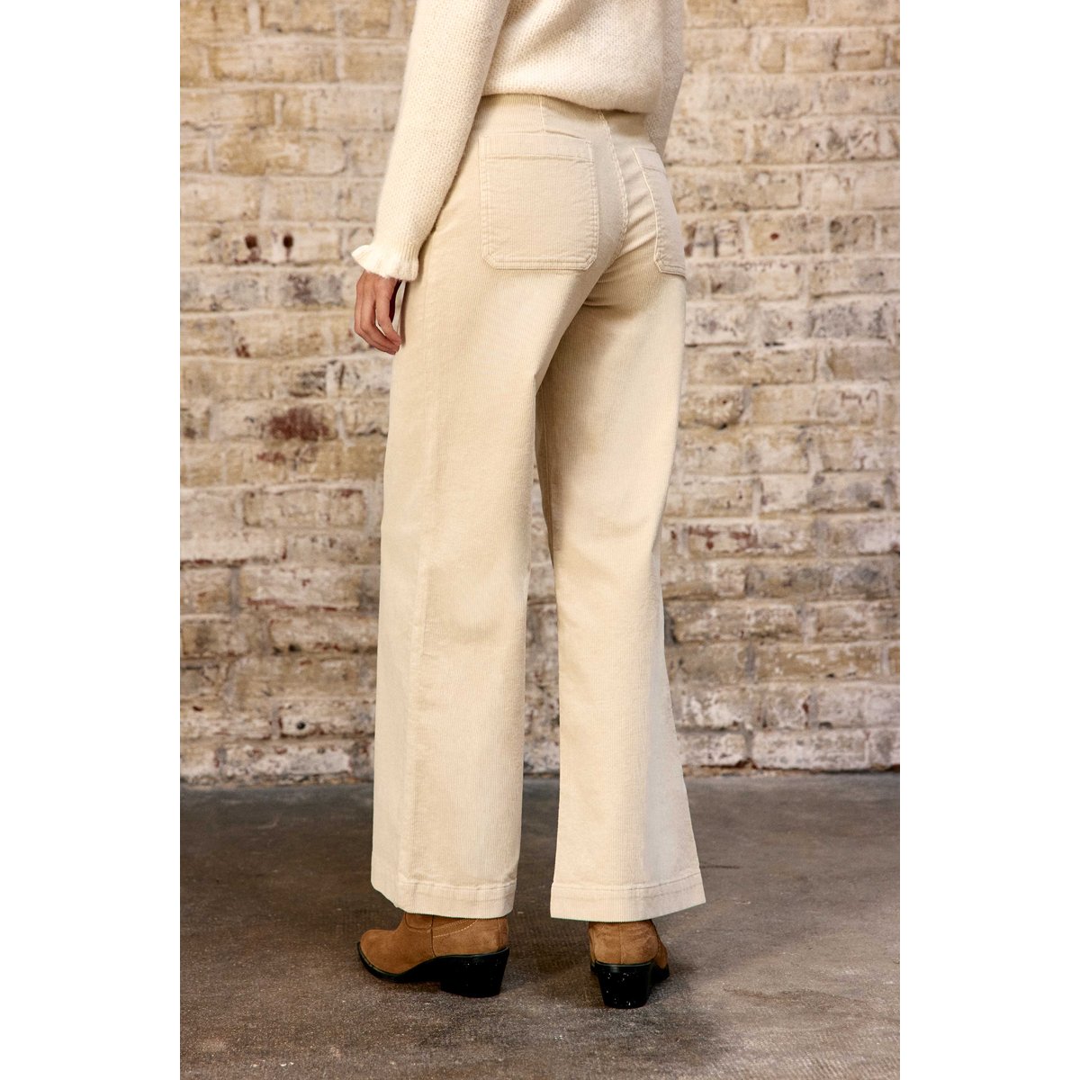 Pantalon loose, large uni ATLANTY 11-ecru, LA PETITE ETOILE