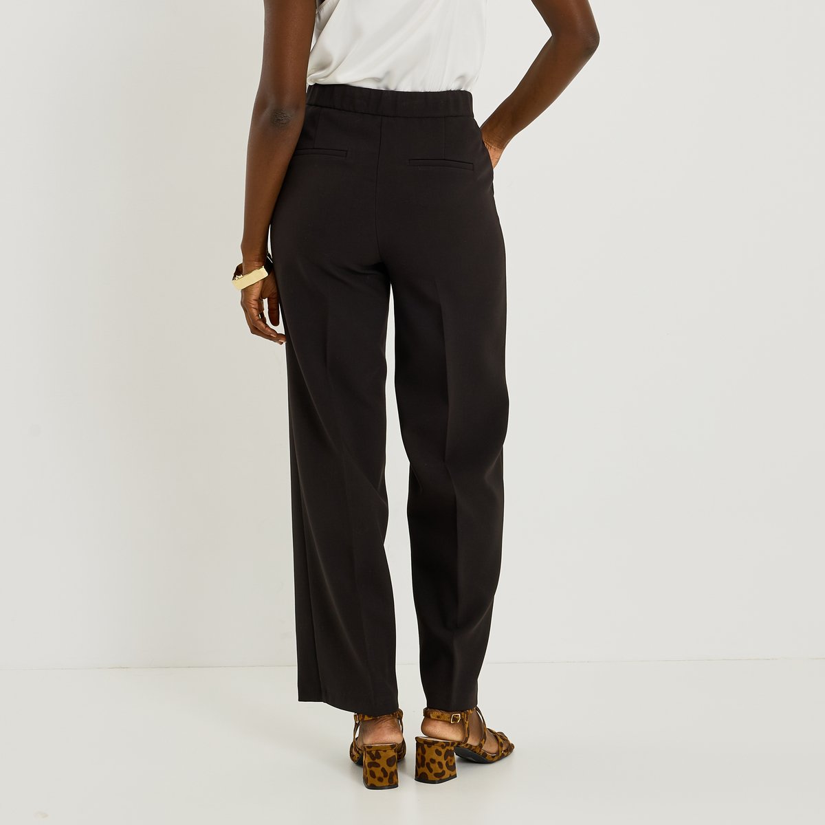 Pantalon large à pont noir, GRAIN DE MALICE