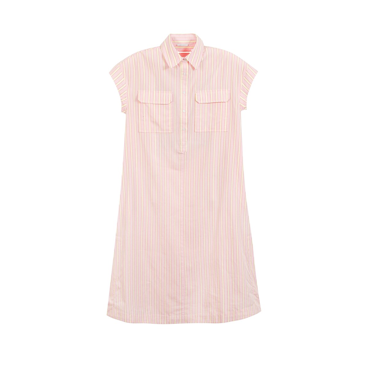 Robe chemise midi rayée rose pâle, IKKS