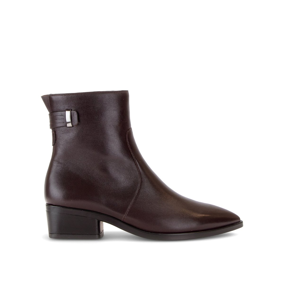 Bottines en cuir lisse à talon décroché rouge, GABOR