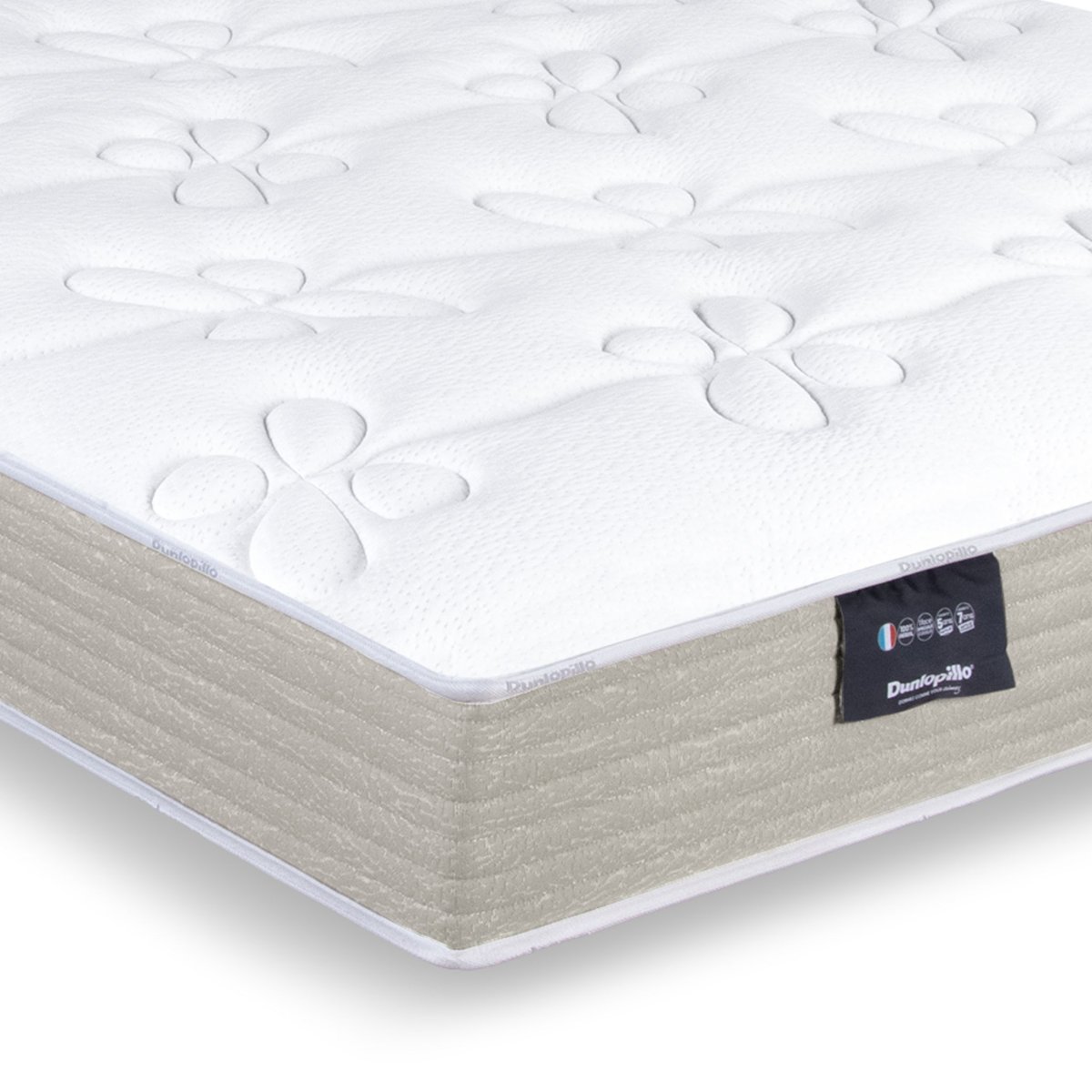 Matelas en latex confort ferme Lavande 2 couleur unique, DUNLOPILLO