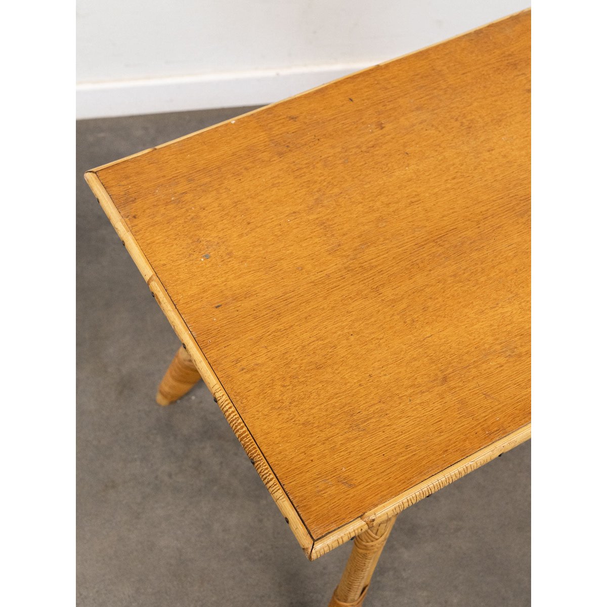 Table basse en bambou et rotin Léonie N°1037 - Bon état naturel, DEBONGOUT