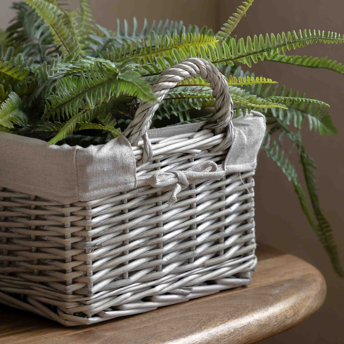 Set of 3 Lined Baskets in Natural brown , ÉDITÉ