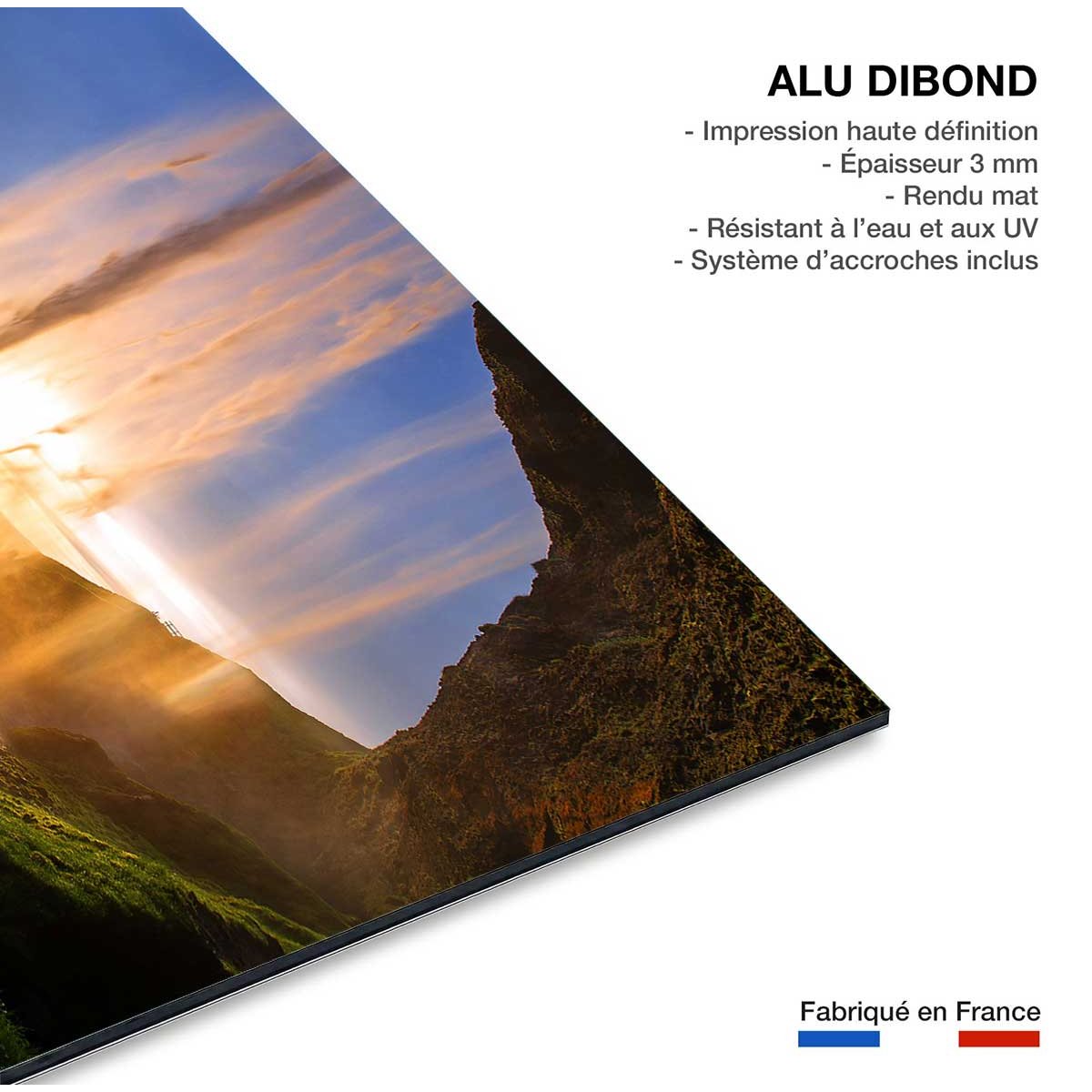 Tableau seljalandsfoss tableau alu dibond, HEXOA