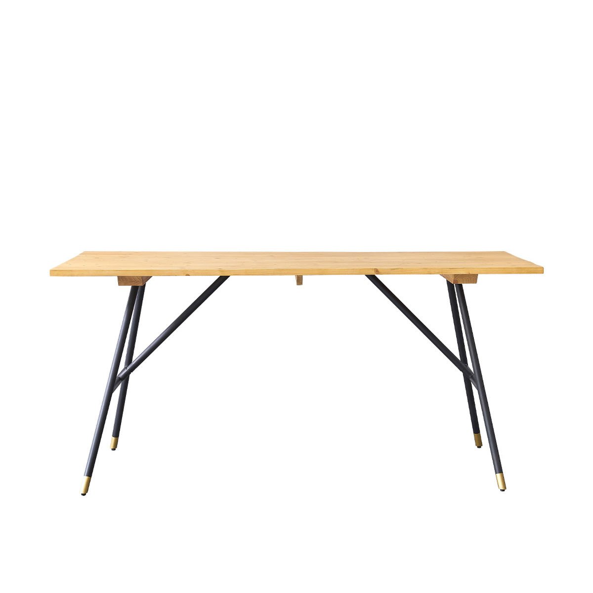 Table en bois recyclé massif et métal 6 pers. ROBIN naturel, BERAH GETAH