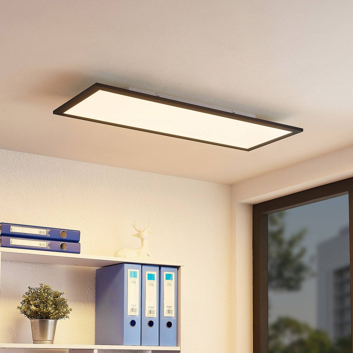 Panneau en aluminium moderneLED, Nelios noir, blanc, LINDBY