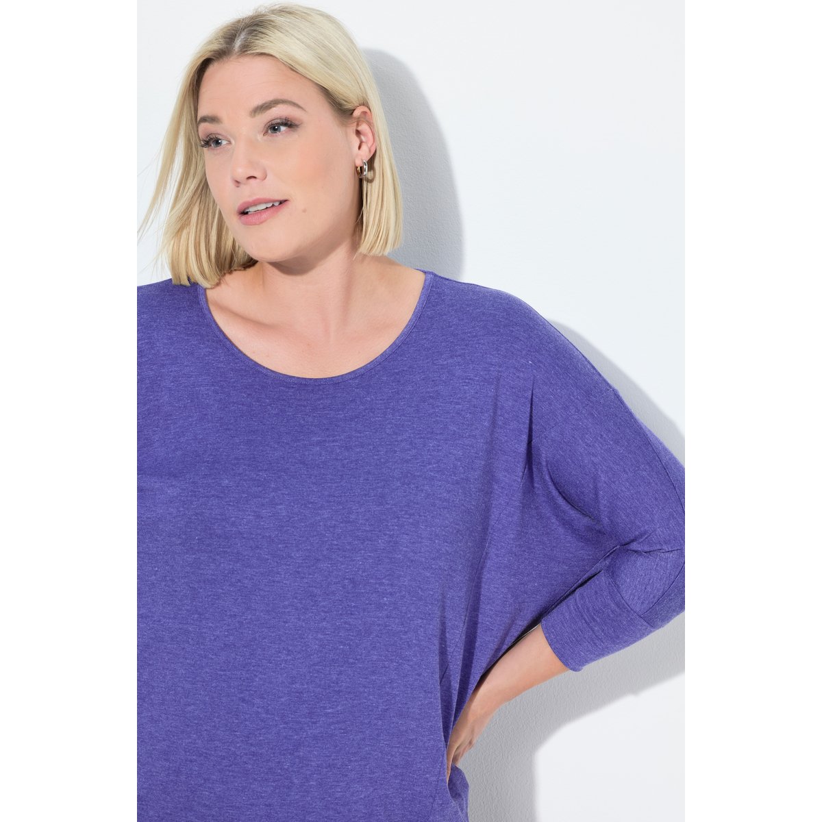T-shirt de sport oversize, encolure bateau myrtille, ULLA POPKEN