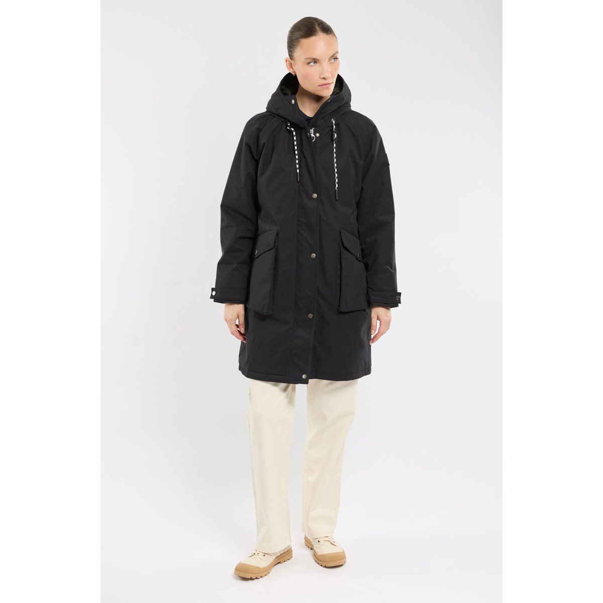 Parka longue en polyester recyclé BLAZIK noir, BERMUDES