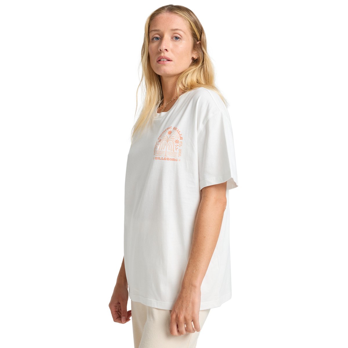 T shirt manches courtes ALWAYS LOOKING blanc salt crystal, BILLABONG
