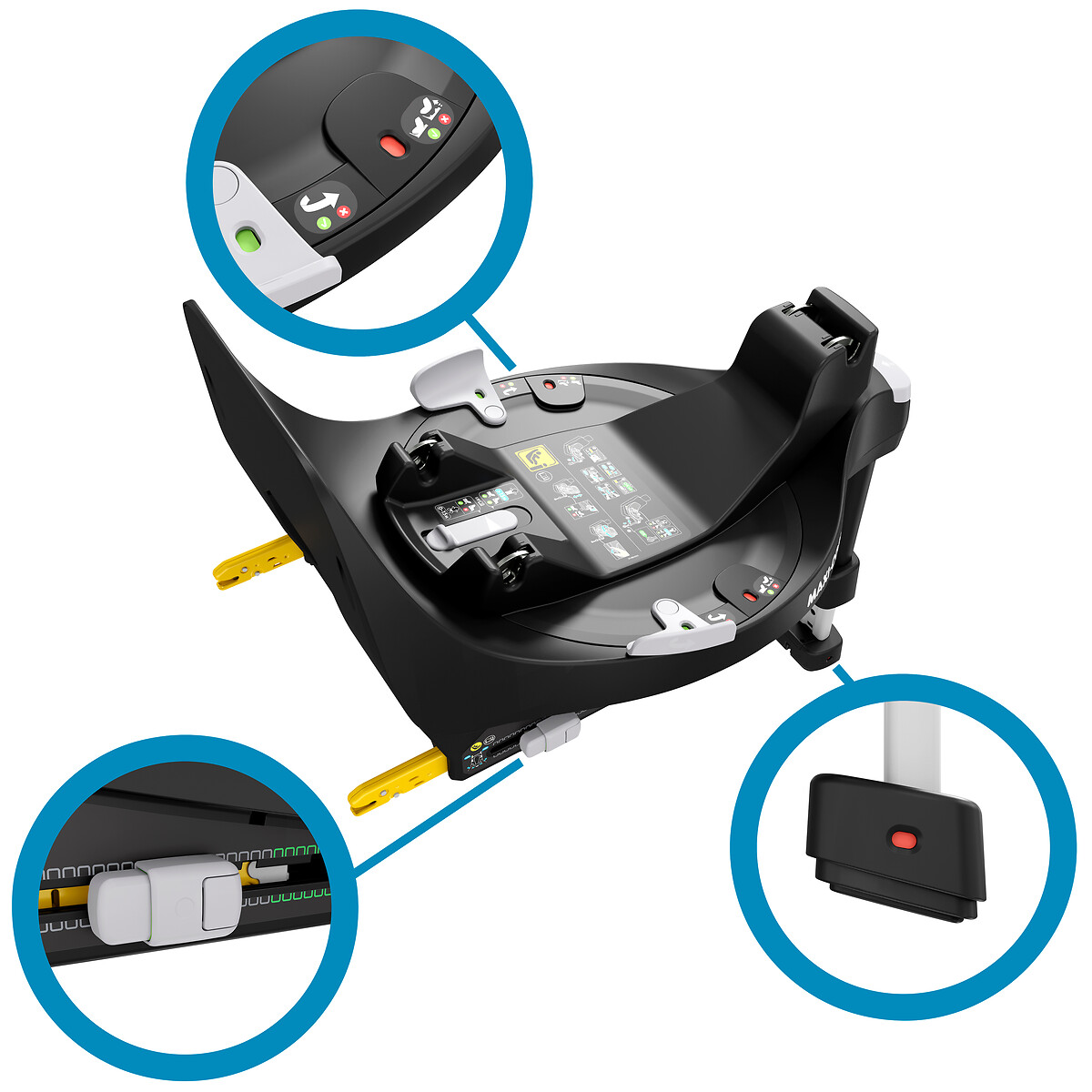 Embase pivotante FamilyFix 360 - 360° noir, MAXI COSI