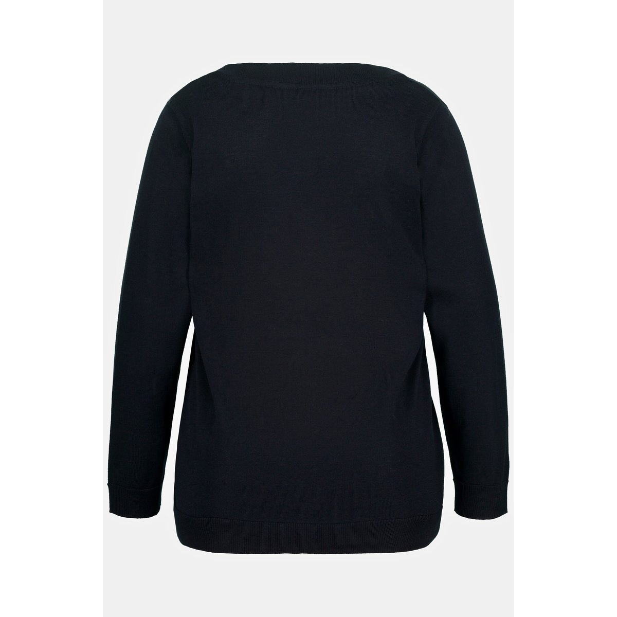 Pull V, maille fine, manches longues marine, ULLA POPKEN