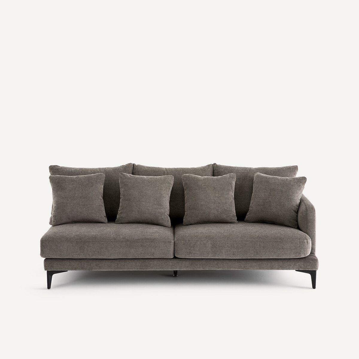 Demi-canapé 3 places en polyester mélangé, MODERNISTE gris stone, EMMANUEL GALLINA X AM.PM