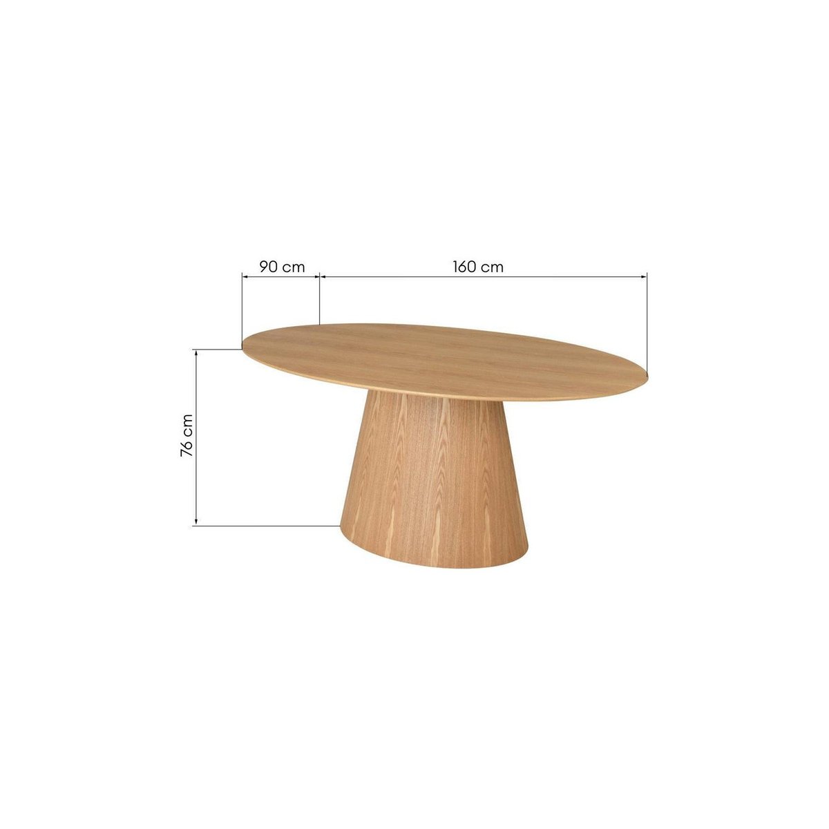 Table à manger ovale en bois NOEL bois naturel, RECOLLECTION