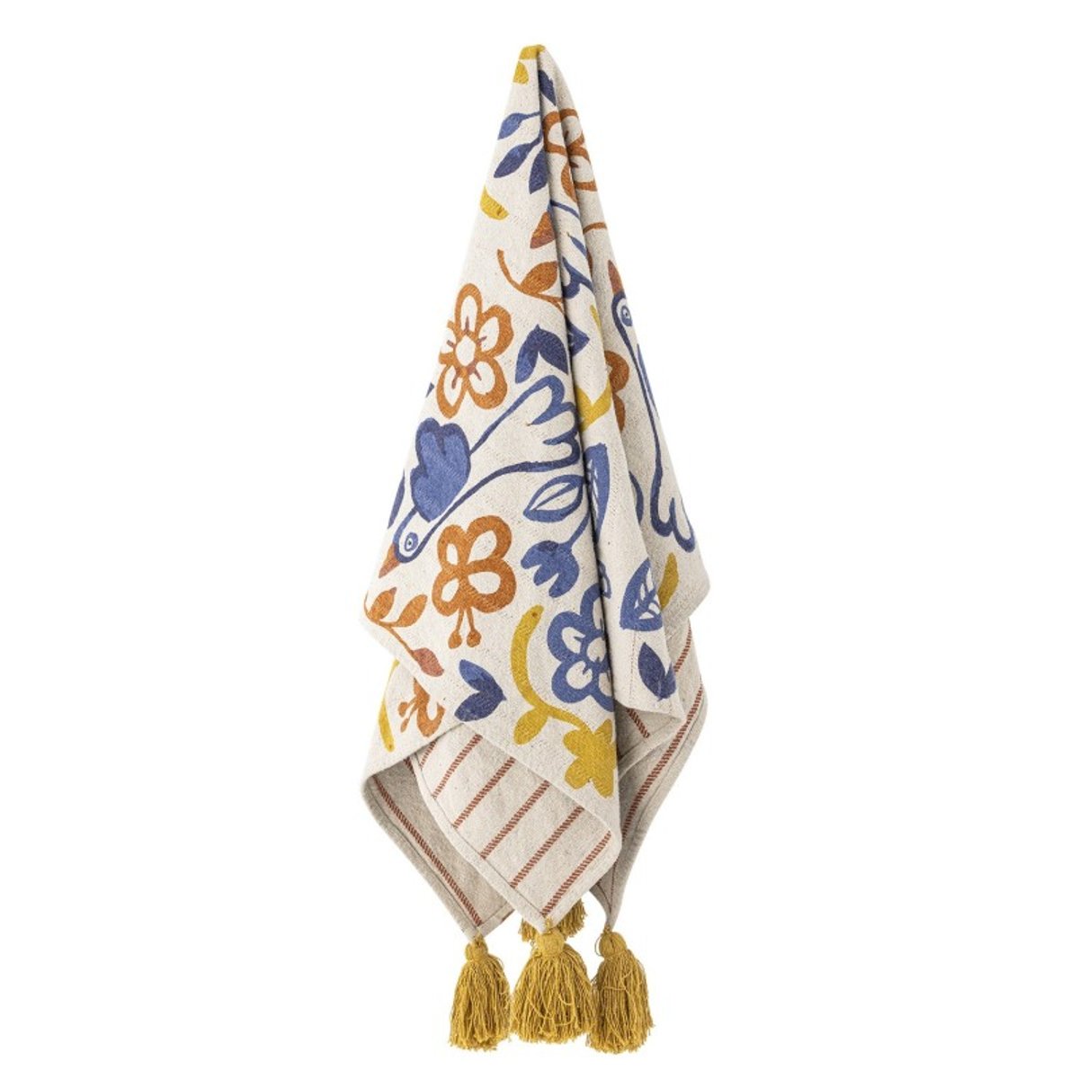 Plaid floral oiseaux coton Figuria multicolore, BLOOMINGVILLE