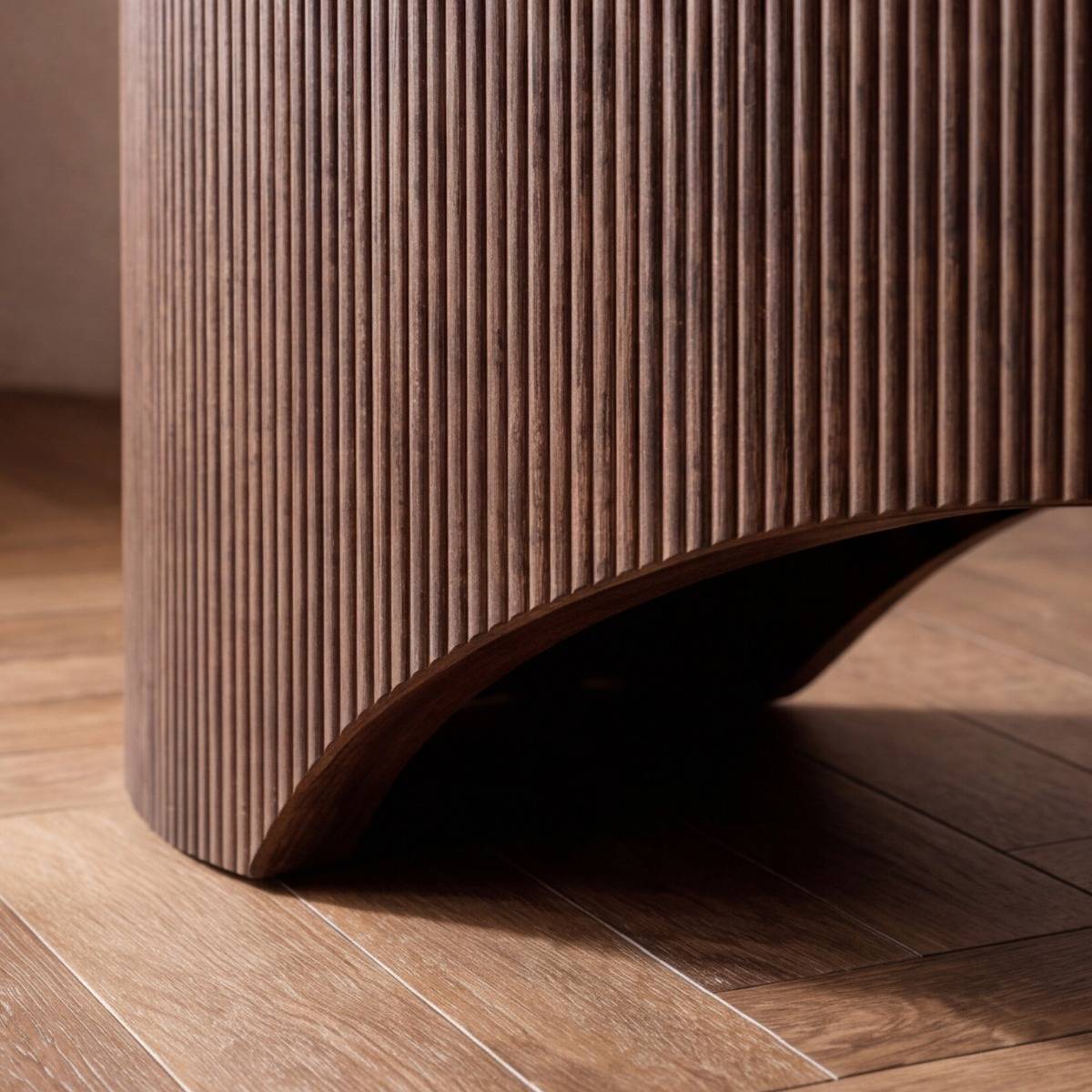 Meuble bar en bois de manguier et en marbre NÉRALY bois foncé, MADE IN MEUBLES