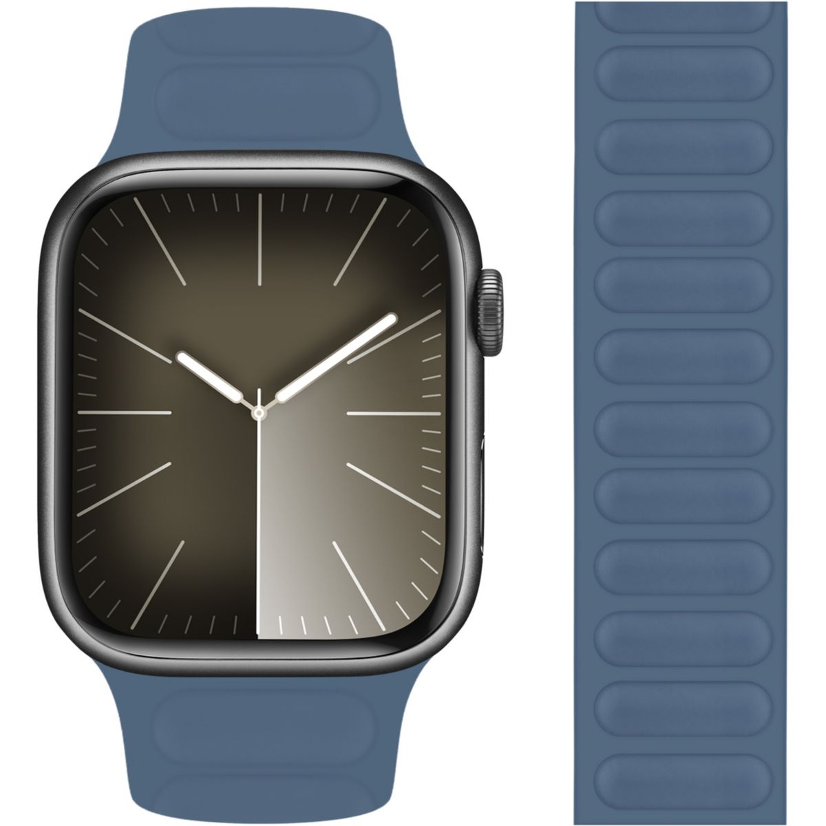 Bracelet Apple Watch x2 Beige + Bleu 38/40/41mm bleu, ADEQWAT