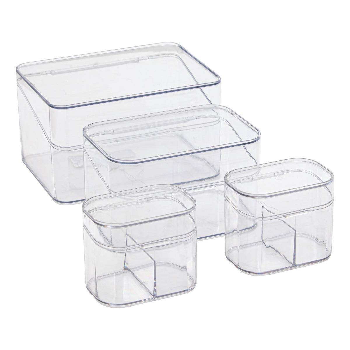 Organiseur de tiroir 4 pièces transparent, 5FIVE SIMPLY SMART