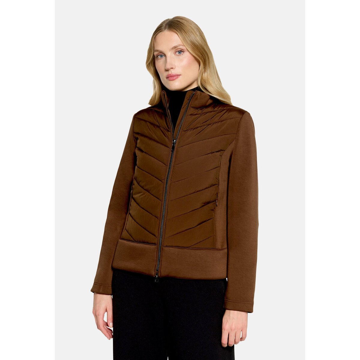 Veste matelassée à fermeture zippée dark coffee, BETTY BARCLAY