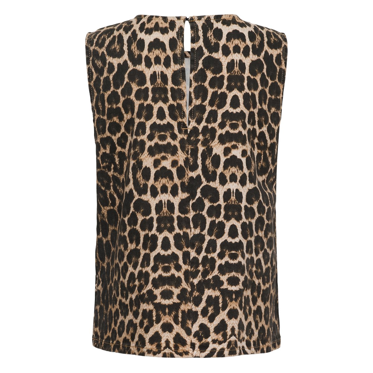 Blouse sans manches noir marron black/brown leopard, KAFFE