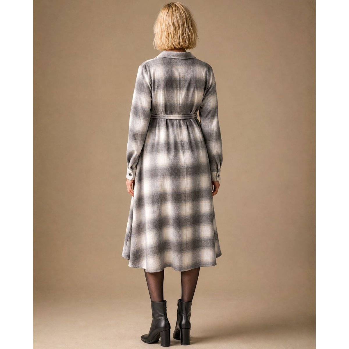 Robe d'allaitement Chelsea beige, CACHE COEUR