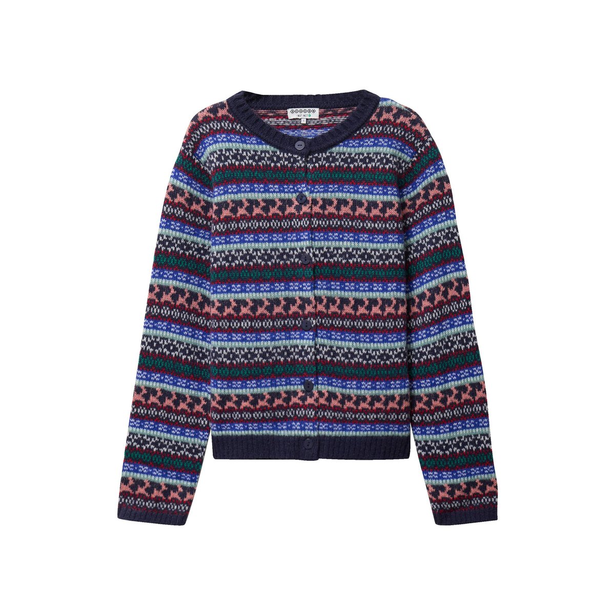 Gilet manches longues spécial noël bleu marine, BONOBO