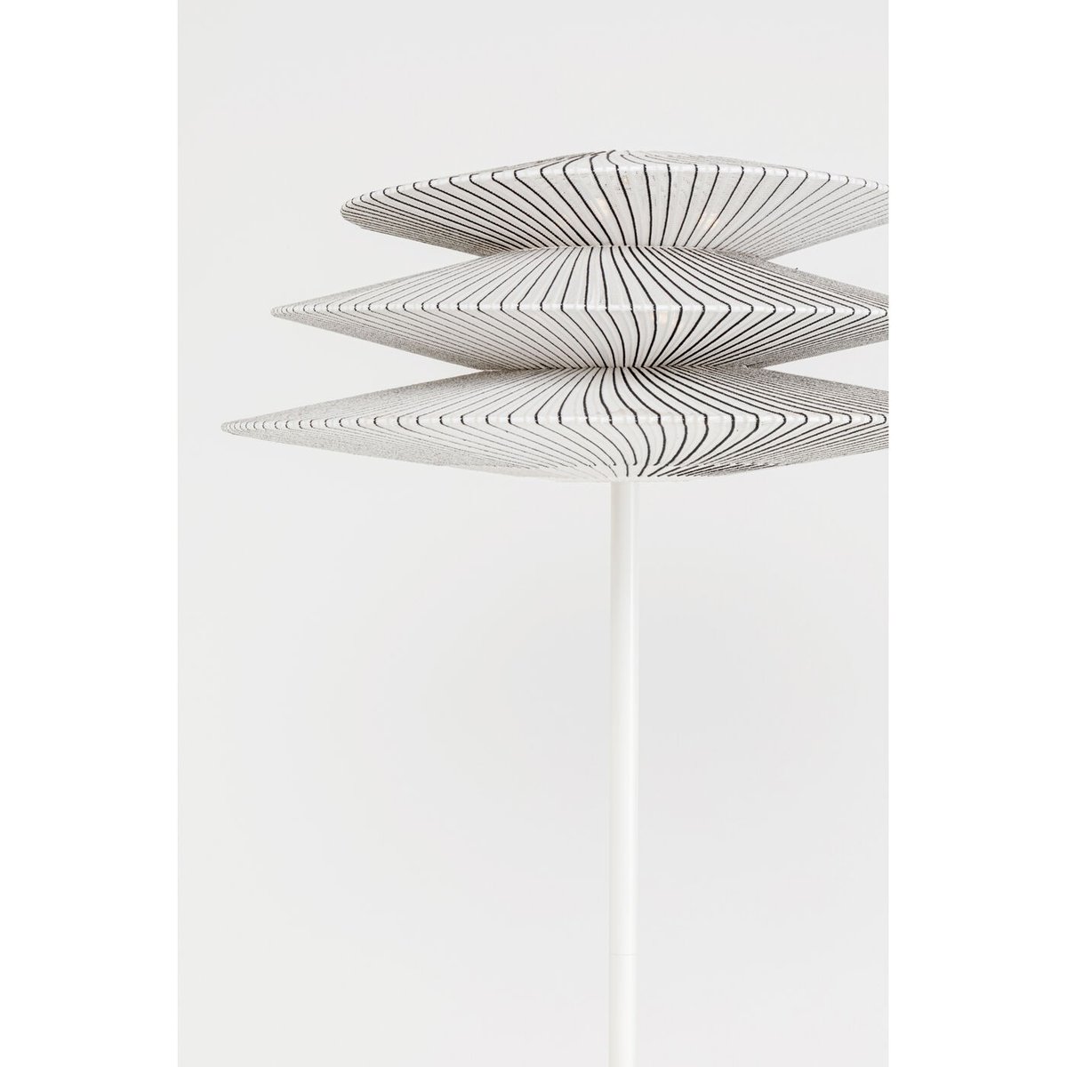 Lampadaire en acier et terylène, FACILE TRE blanc, KARE DESIGN