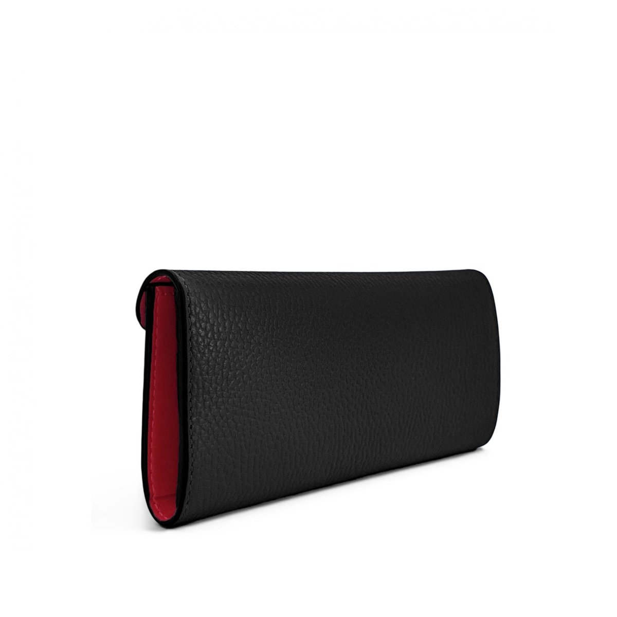Pochette portefeuille en cuir grainé CLELIA noir, OH MY BAG