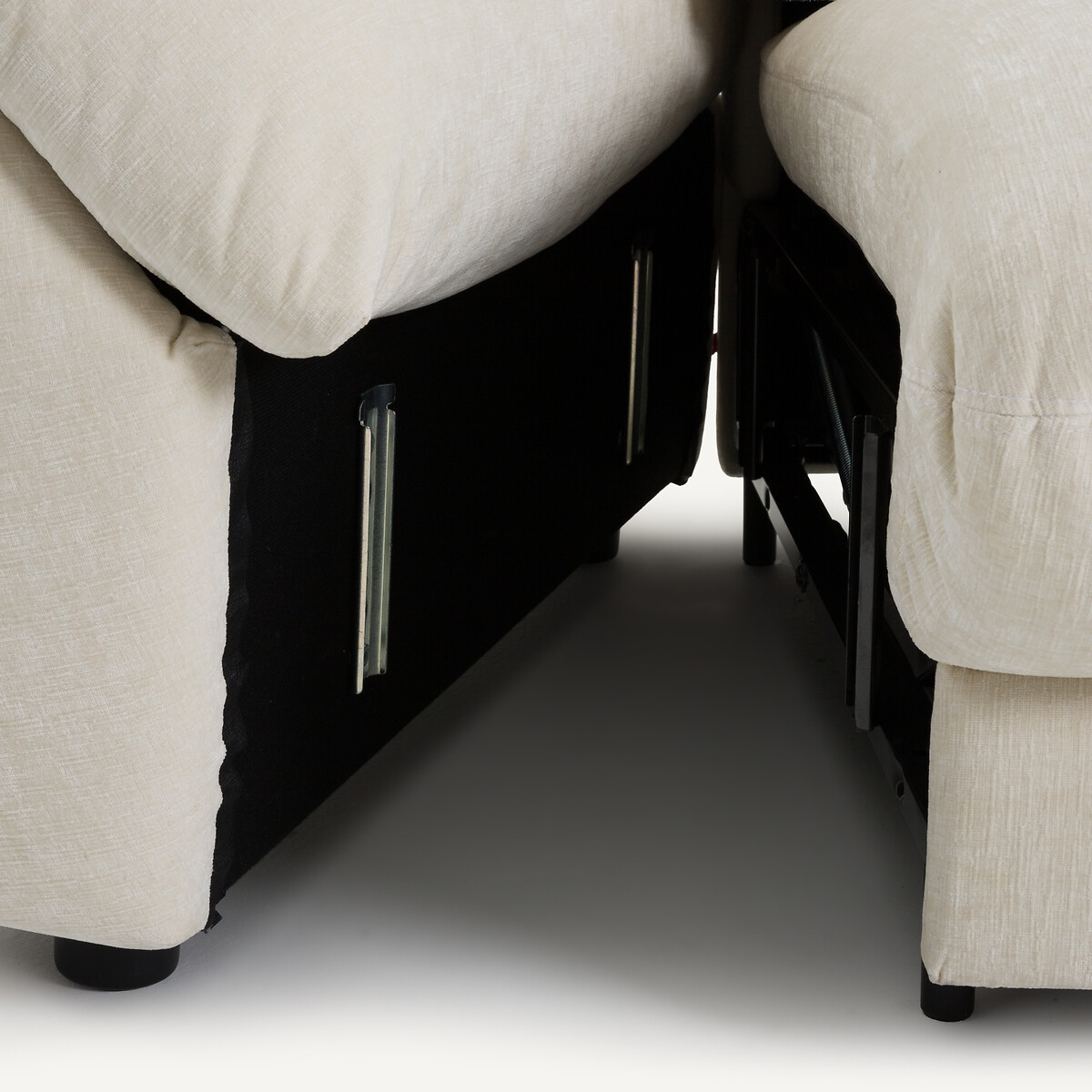 Canapé 3P convertible velours chenille, Edgar blanc, AM.PM