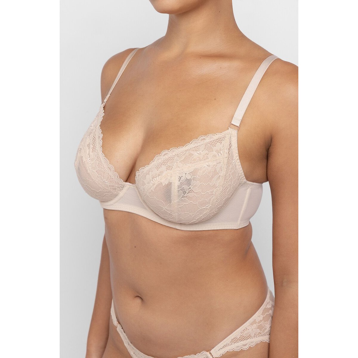 Confezione da 2 reggiseni EMORY LACE rosa + beige, DORINA