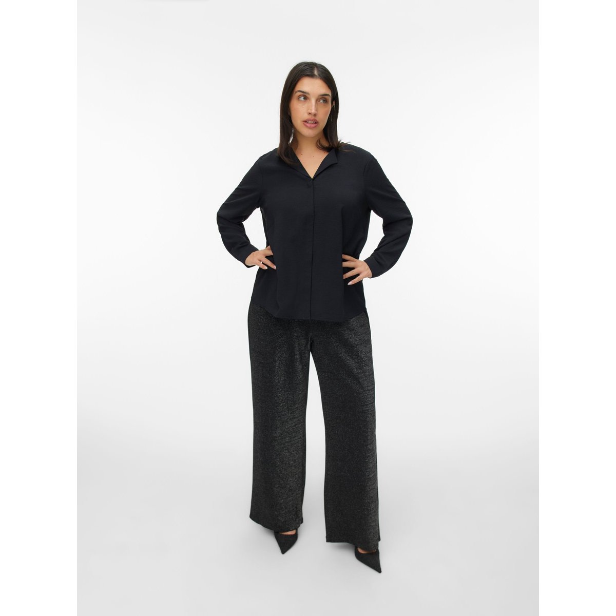 Pantalon À Jambe Large black 1, VERO MODA