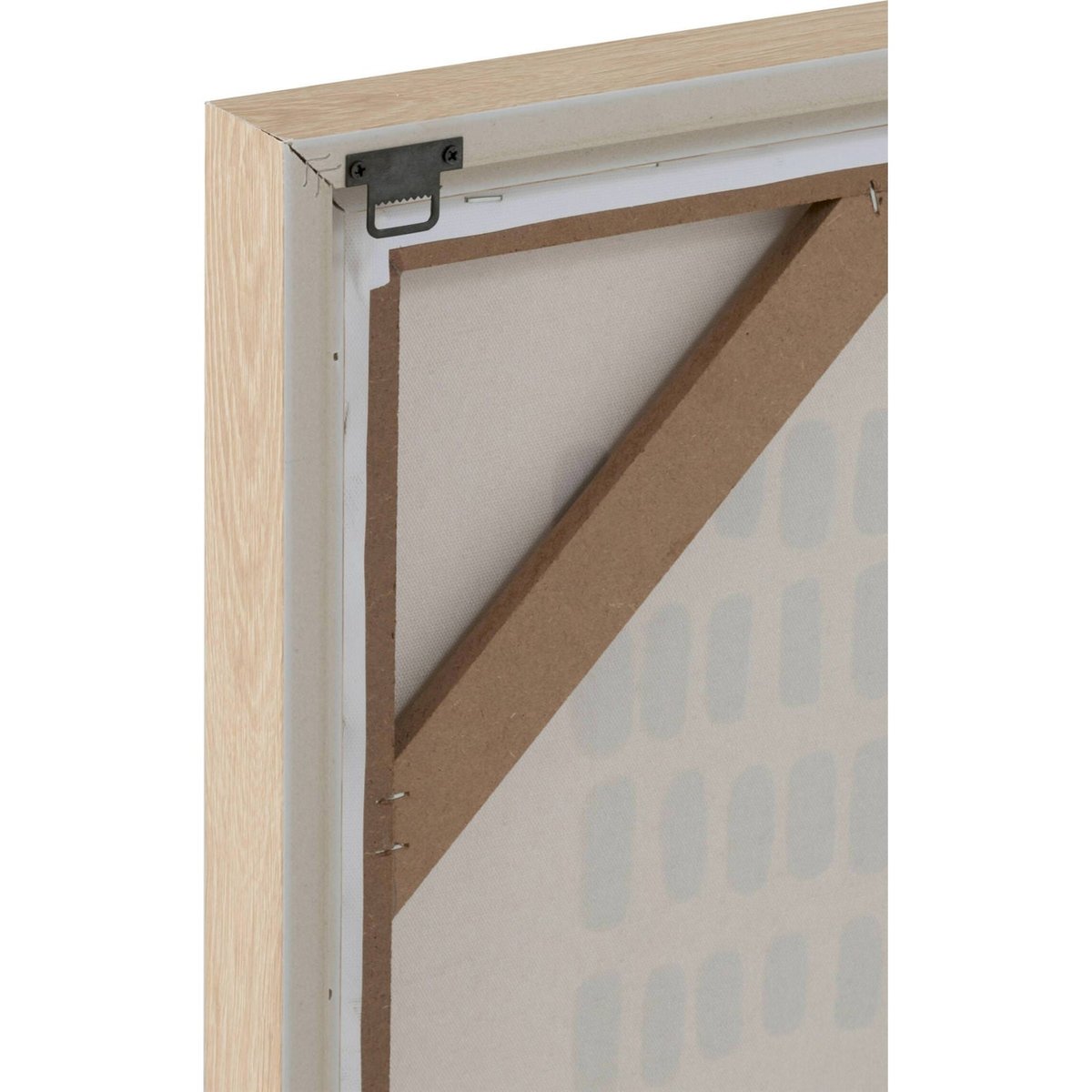 Tableau minimaliste en toile, Lot de 3 blanc et bois clair, RECOLLECTION