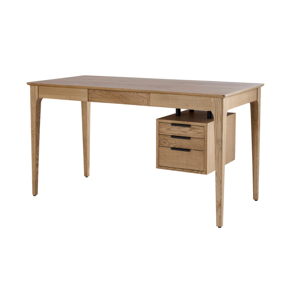 Bureau en chêne massif JASPER bois foncé, SIGNATURE