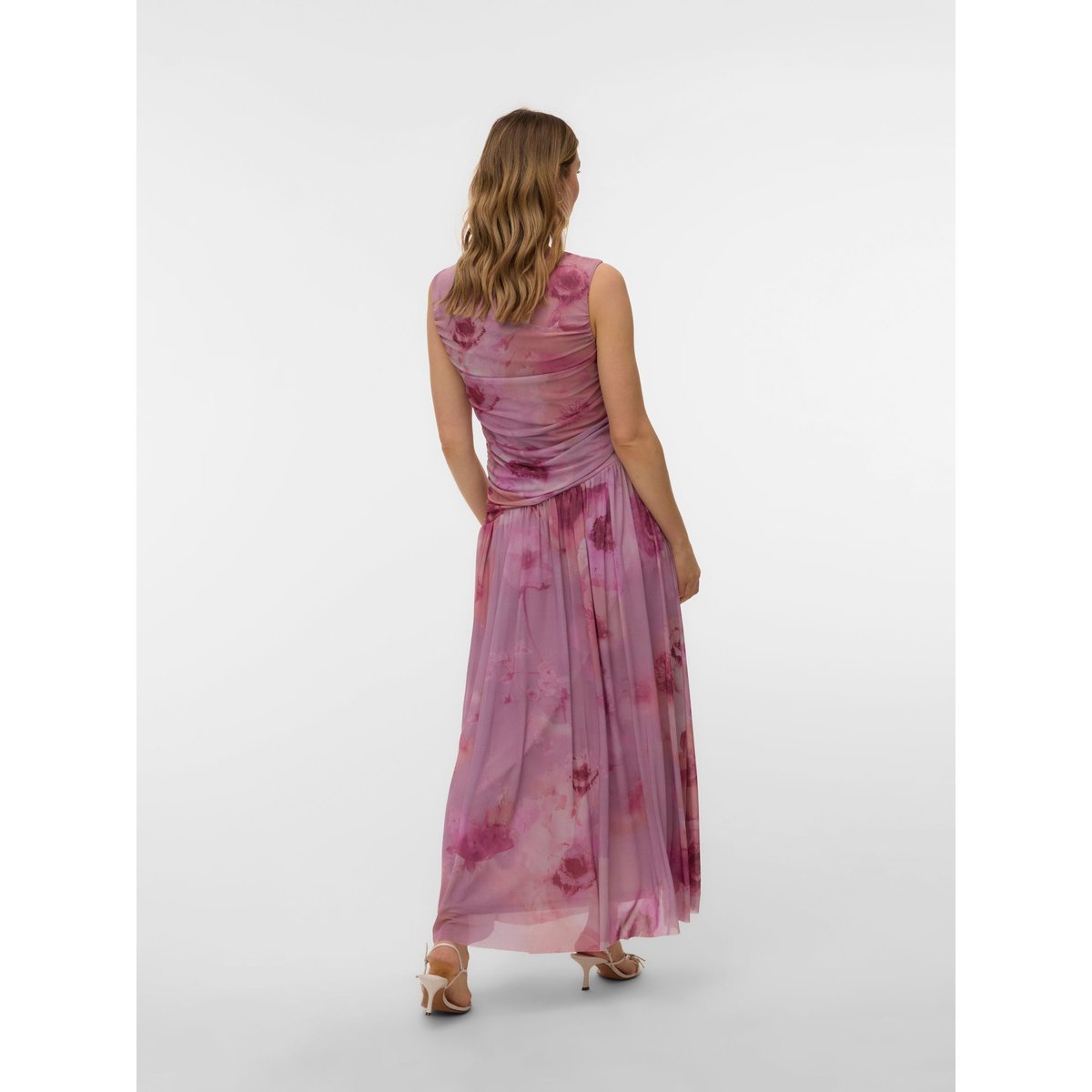 Robe Asymétrique chintz rose, VERO MODA